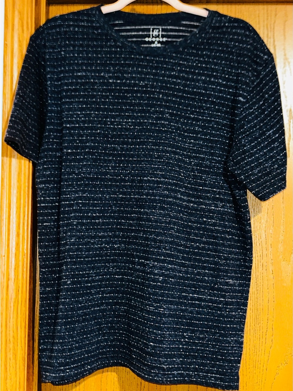 George Navy and White Striped Short Sleeve Knit Tee